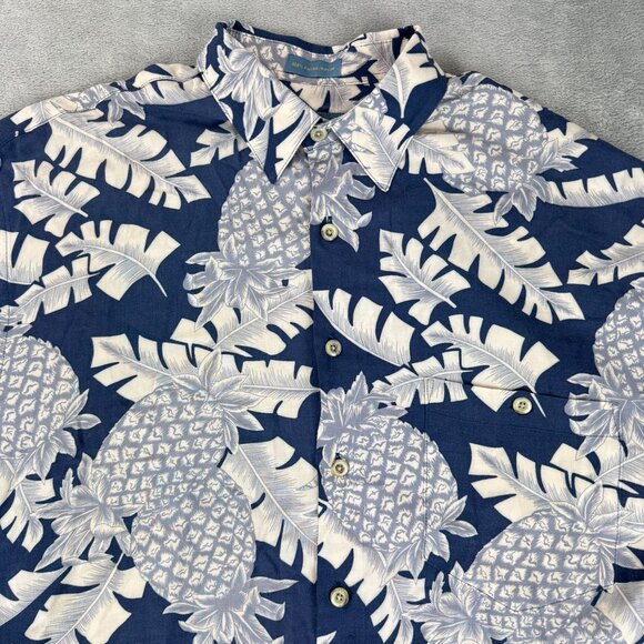 Kaylua Bay Resortwear Pineapple AOP Mens 100% Rayon Hawaiian Tropical Camp Shirt - Picture 5 of 7